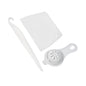 Three-piece silicone cake decorating kit with baking brushes on a clean white background.