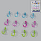 Clear transparent suction hooks displayed neatly for easy home organization.