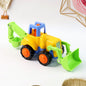 Bright construction vehicle toy set with dumper, cement mixer, tractor, loader for kids