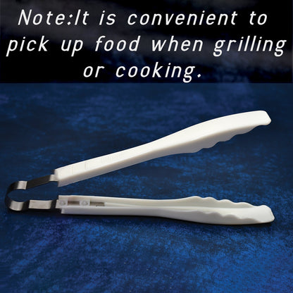 Versatile kitchen tongs for cooking, baking, and serving various foods.