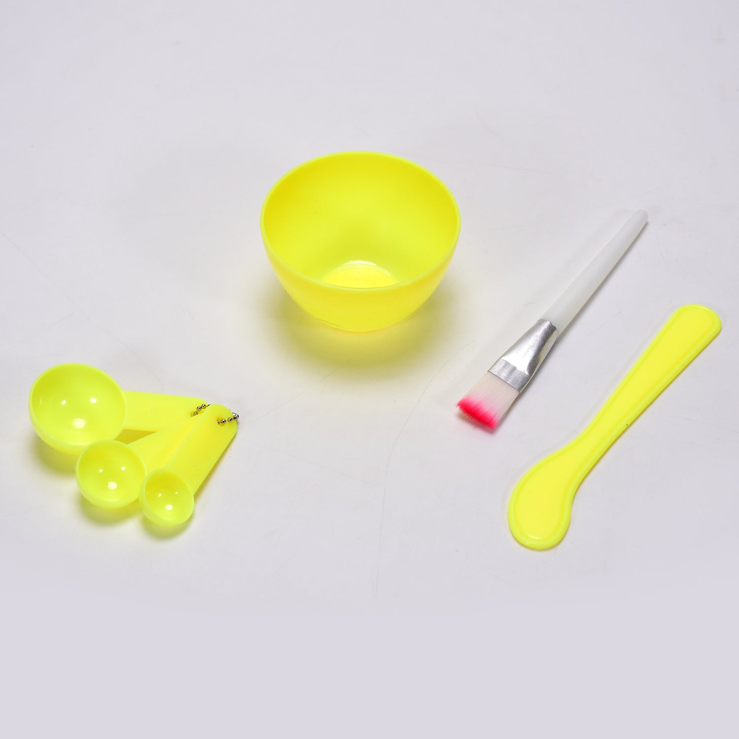Essential DIY face mask kit components arranged for clarity.