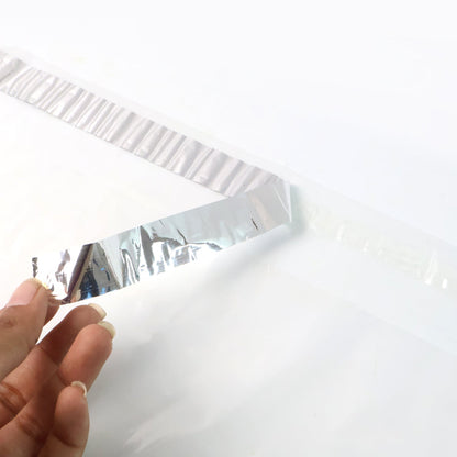 Self-adhesive flap on courier polybag ensuring tamper-proof seal