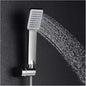 High pressure shower head spraying water, showcasing its powerful jet stream.