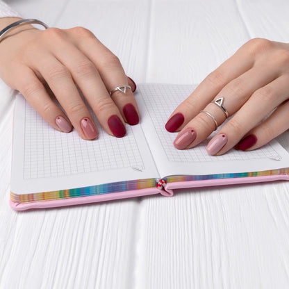 Set of two 9 cm professional double-sided nail files on clean surface