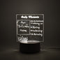 Styleva 3D acrylic decorative lamp on a wooden desk, showcasing its warm glow.