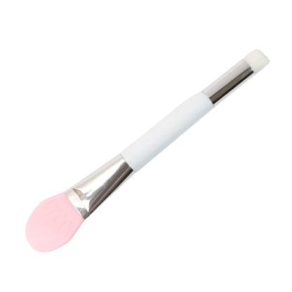 Silicone brush with tapered edge for skincare treatment