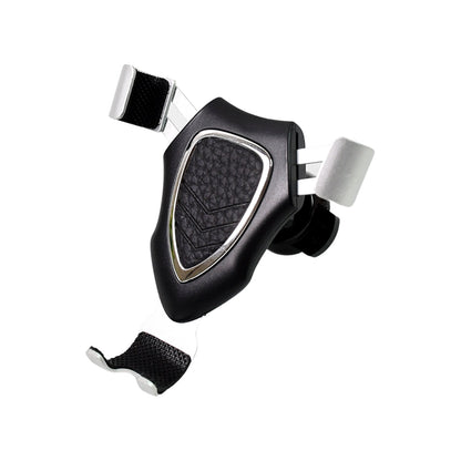 Adjustable car phone mount demonstrating 360-degree rotation capability.