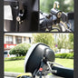 Heavy-duty metal helmet lock mounted on motorcycle handlebar for secure safety