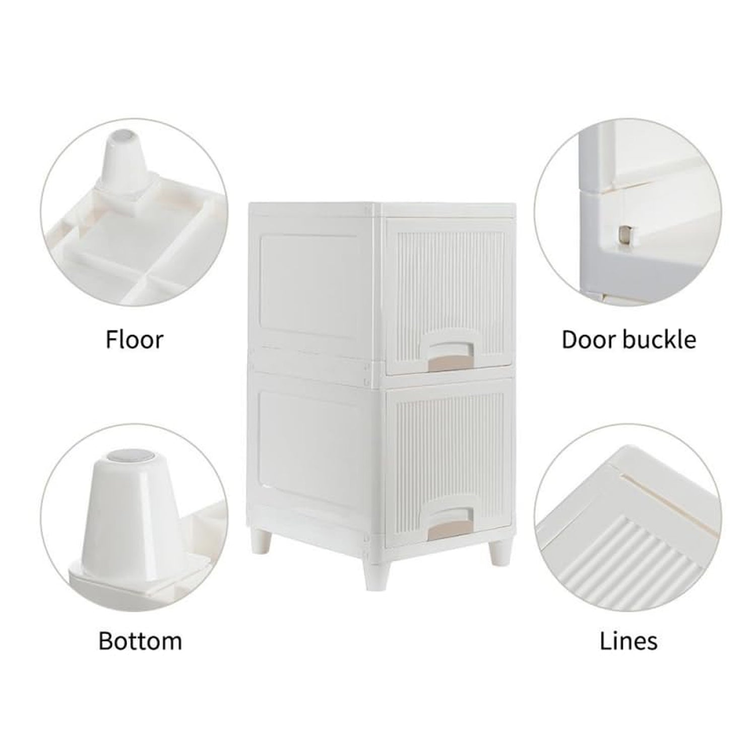 Colorful storage drawers ideal for organizing toys and art supplies in a child's room.