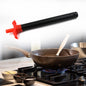 Stainless steel gas lighter standing upright on a kitchen counter.
