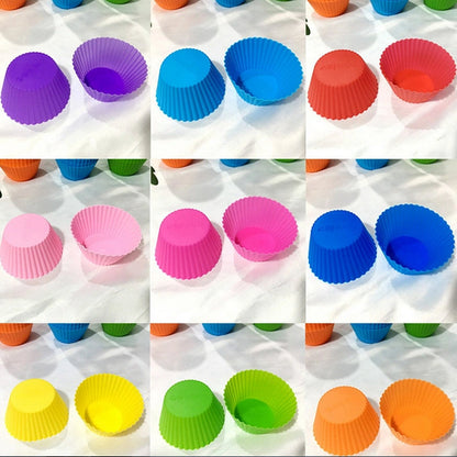 Silicone cupcake molds demonstrating their use for both baking and soap crafting.