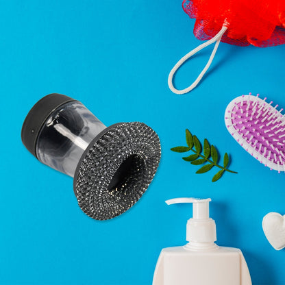Side view of the Soap Dispensing Dish Brush, showcasing its ergonomic design for kitchen cleaning.
