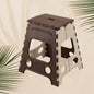 Sturdy 18 Inch Folding Stool with non-slip surface, supporting up to 95 kg for daily tasks.