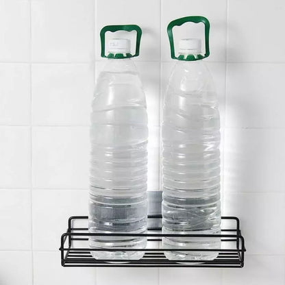 Metal wall mount storage rack for home essentials.