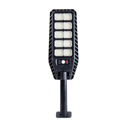 Motion-activated solar street light enhancing security and saving energy