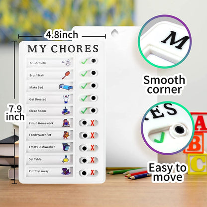 Chores note board with a pen, ready for custom task planning and reminders.