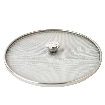 Mesh cover for frying pan or kadhai preventing oil splatter during frying