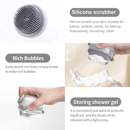 Silicone scalp brush used for hair washing and scalp massage