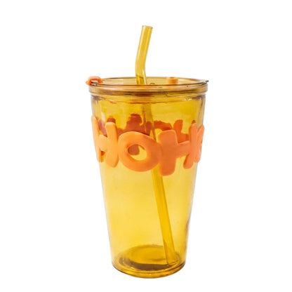 Clear glass tumbler showing aesthetic design and 450 ML capacity