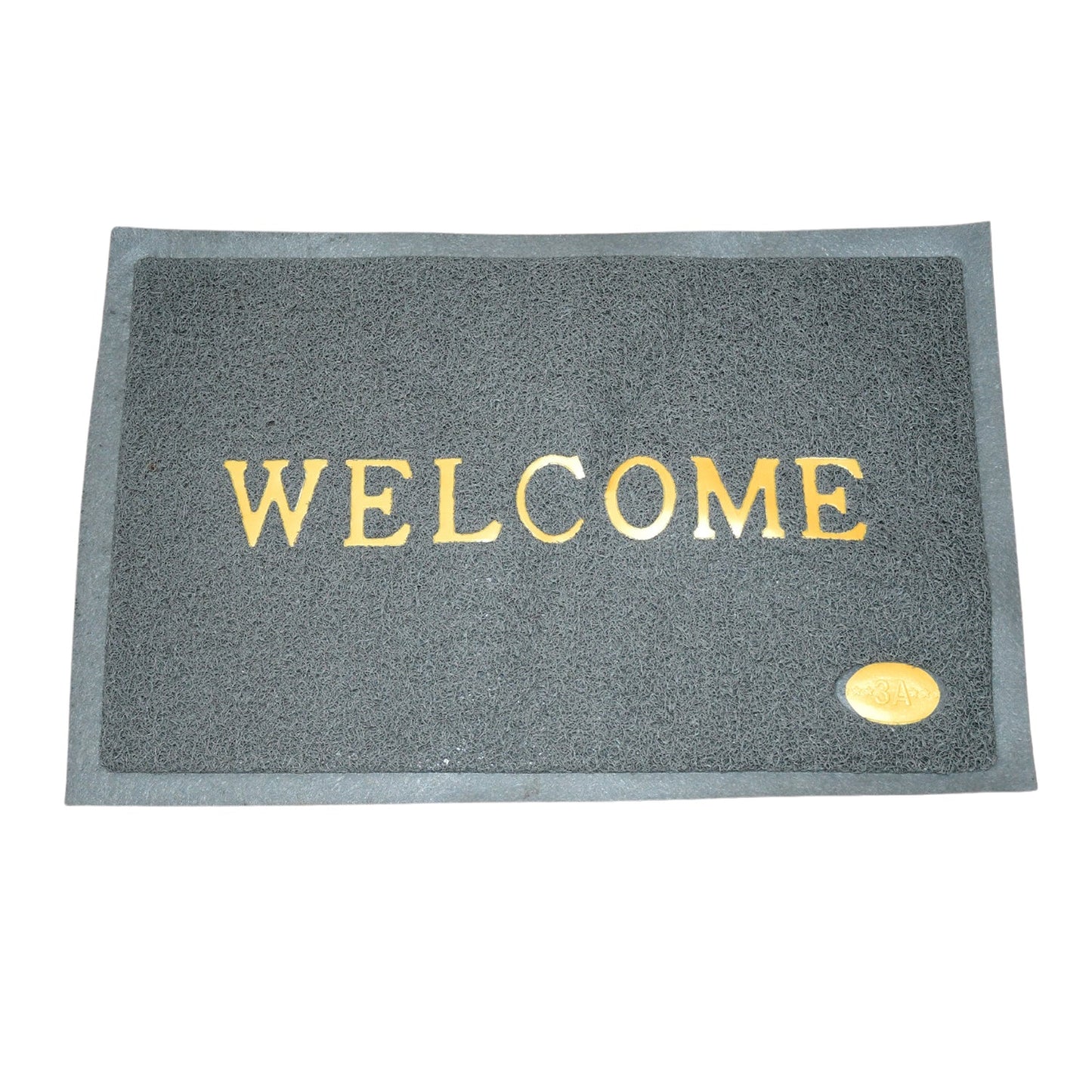 Detail view of the durable, anti-slip backing of the Welcome Door Mat, ensuring safety.