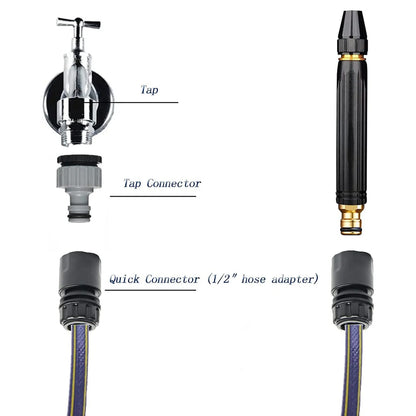 Detailed view of the Car Washer Spray Gun's trigger and handle for easy operation.