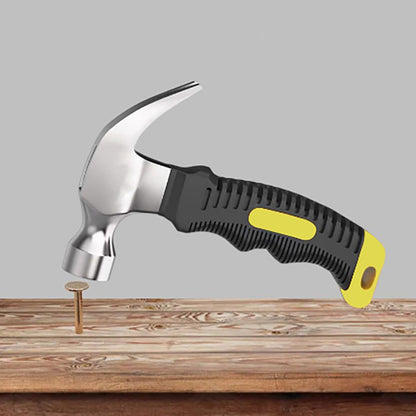 Compact camping hammer with a non-slip handle, ideal for outdoor use.