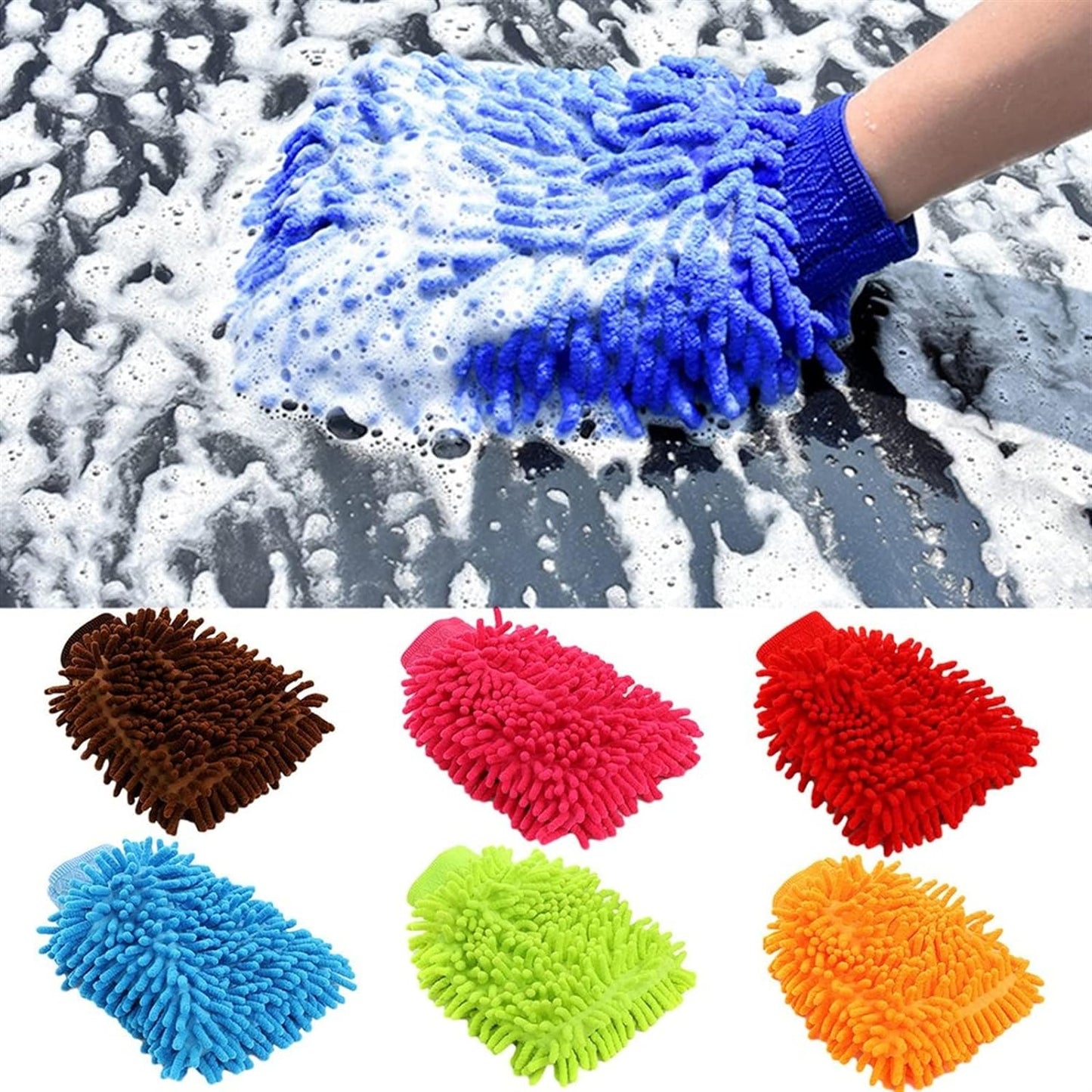 Ergonomic microfiber hand duster designed for efficient household cleaning.