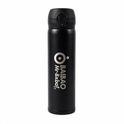 Stylish stainless steel flask for travel and outdoor use