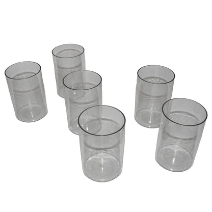 Break-resistant crystal clear plastic tumblers for safe drinking