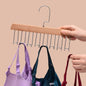 Organivo 8-hook space saving hanger made from durable lotus wood, ideal for closet organization.