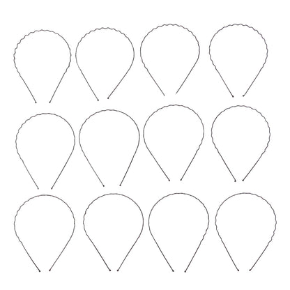 Classic wavy metal headband with rust-resistant coating
