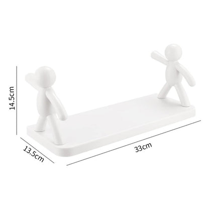 A single floating wall shelf used as a functional display area for small home accents.