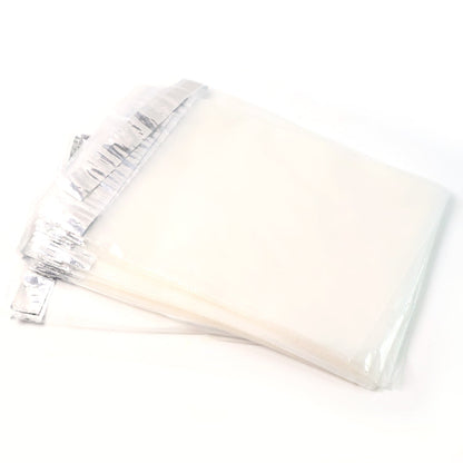 Clear courier polybag with items packed inside for shipping