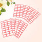 Pack of blank label sticker sheets with bold red border for office and home use