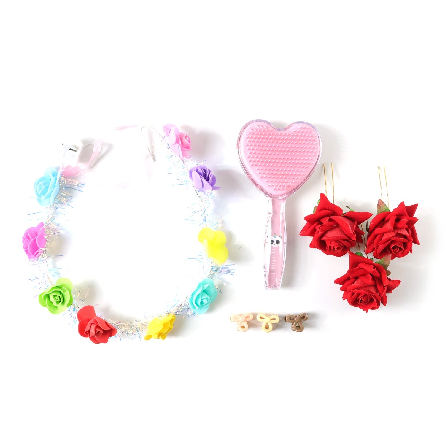 Gift combo set with beauty and hair styling accessories