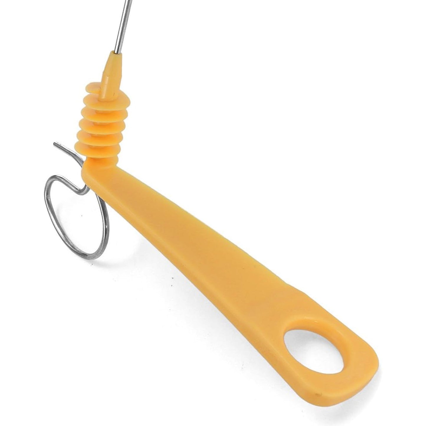 Kitchen gadget for making potato twists and veggie shreds.