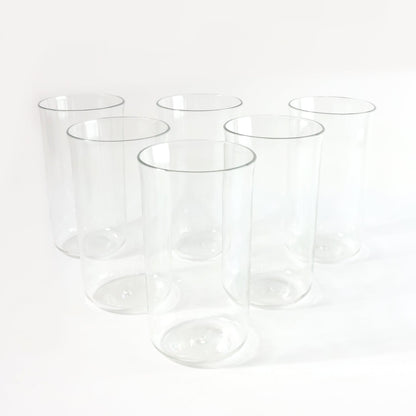 300ml juice glass set made of durable glossy plastic for everyday use