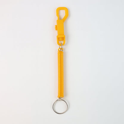 Ret retractable key holder showing metal split ring and sturdy carabiner