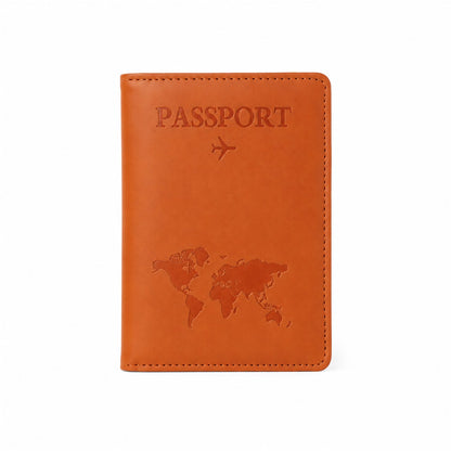Organized travel passport wallet displaying multiple card slots