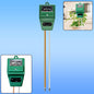 A 3-in-1 soil pH meter showing its probe and display for moisture, light, and pH levels.