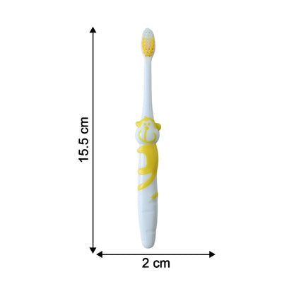 Cartoon kids toothbrush with helicopter toy for daily use