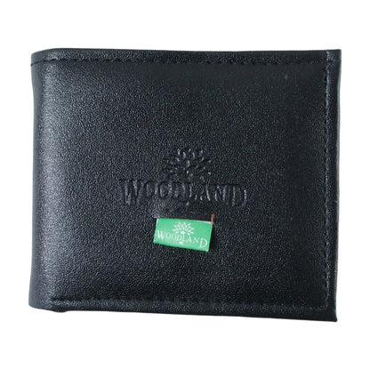 Classic bi-fold wallet laid flat showing all sections and slots