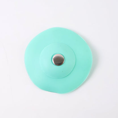 Light green silicone drain plug cover sealing kitchen sink drains effectively