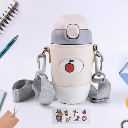Insulated stainless steel coffee bottle 350ml with cartoon print design