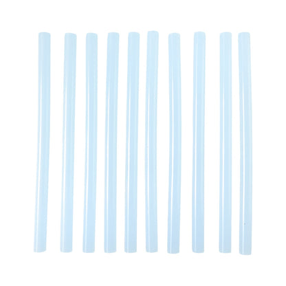 Clear hot glue sticks ready for DIY craft and repairs