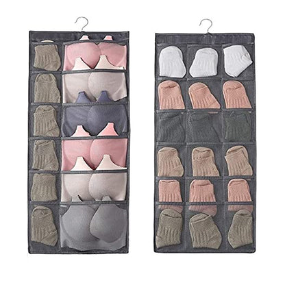 Close-up of breathable fabric and quality stitching on hanging organizer