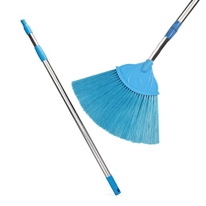 Grey extendable duster with a long handle for high reach cleaning.