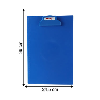 Durable plastic writing board with metal clip for secure document holding