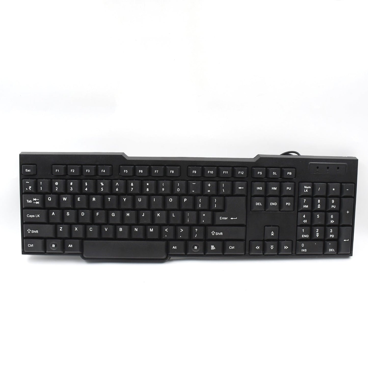 Standard 104-key layout of the plug-and-play computer keyboard.