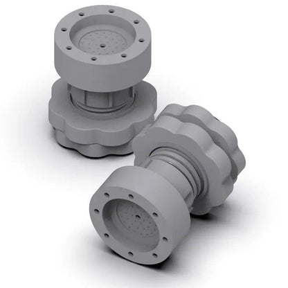 The non-slip base of the adjustable washing machine pad, designed for enhanced stability.